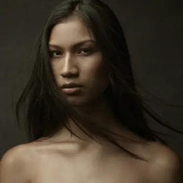 Boundary-pushing model headshot from gallery show